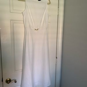 J. Crew A - line midi linen blend dress